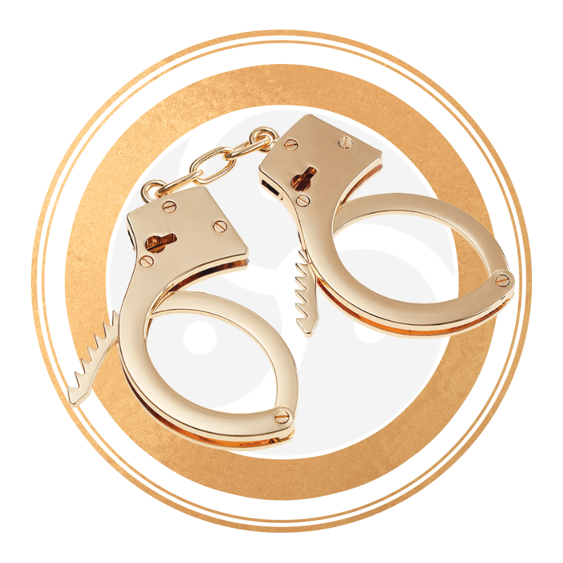 BDSM Essential Stainless Steel Gold Handcuffs with Safety Release