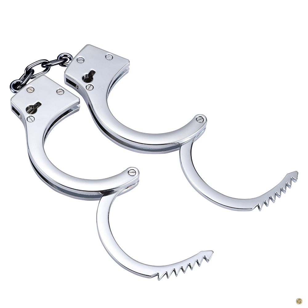 BDSM Essential Stainless Steel Silver Handcuffs with Safety Release